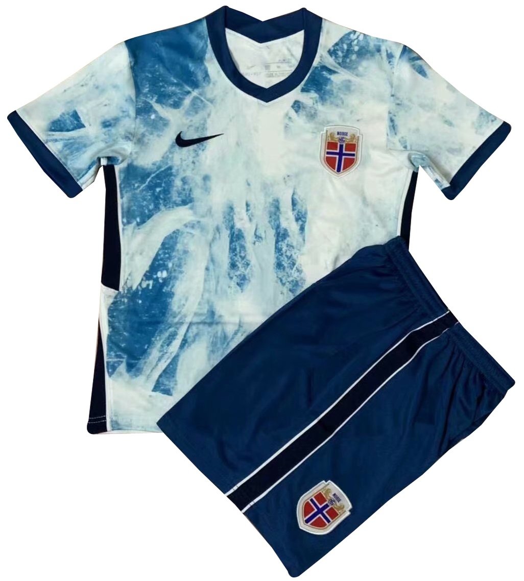 Kit infantil II seleção da Noruega 2021 2022 Away